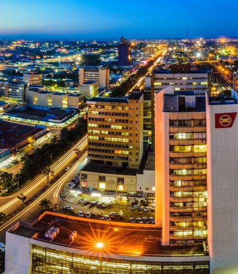 Skyline photo of the city